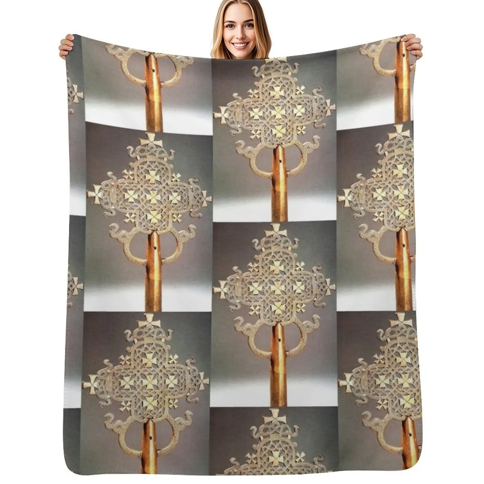 Pretty Fine Cross Throw Blanket Hairy Extra Large Throw Beach manga Travel Blankets For Bed Blankets