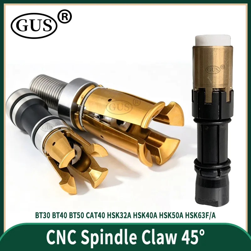 BT50 BT30 BT40 45° Spindle Claw CAT40 HSK32A HSK40A HSK50A HSK63F 63A Clamp 4 Petal Pull Claw Tool Milling CNC Lathe Accessories