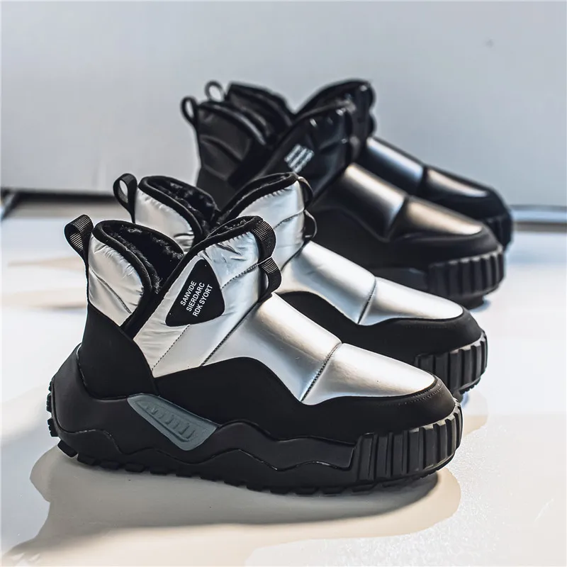 

2025 Winter men's thick-soled high-top cold-resistant snow boots, piled and thickened warm cotton shoes, non-slip men's boots