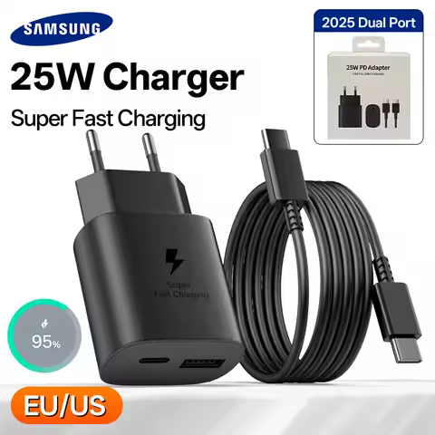 Original Samsung 25w Charger Type C Super Fast Charge Adapter Galaxy S25 S24 S23 S20 S21 S22 Plus A17 A54 A34 Z Flip Fold 7 5 6