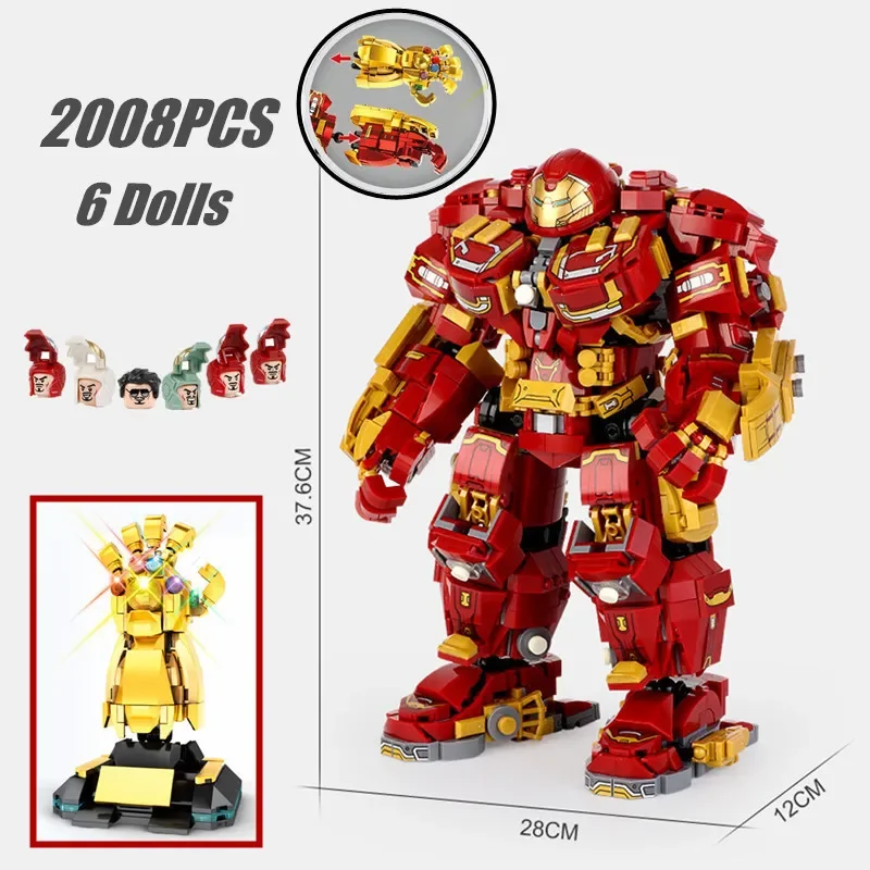 Figuras de robots de Marvel Hulkbuster, Iron Man, Veronica, Iron Mecha, juego de bloques de construcción, regalo para niños