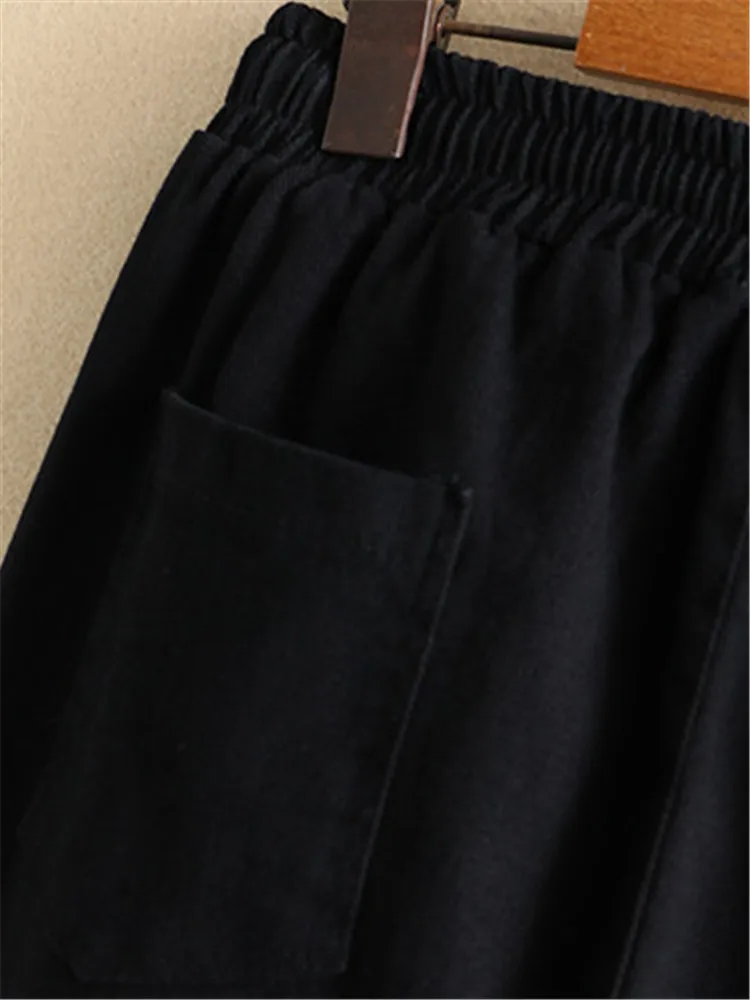 Pantaloni taglie forti in primavera e autunno indossare elastico in vita strisce bianche su entrambi i lati pantaloni larghi pantaloni larghi a gamba larga 3XL-5XL