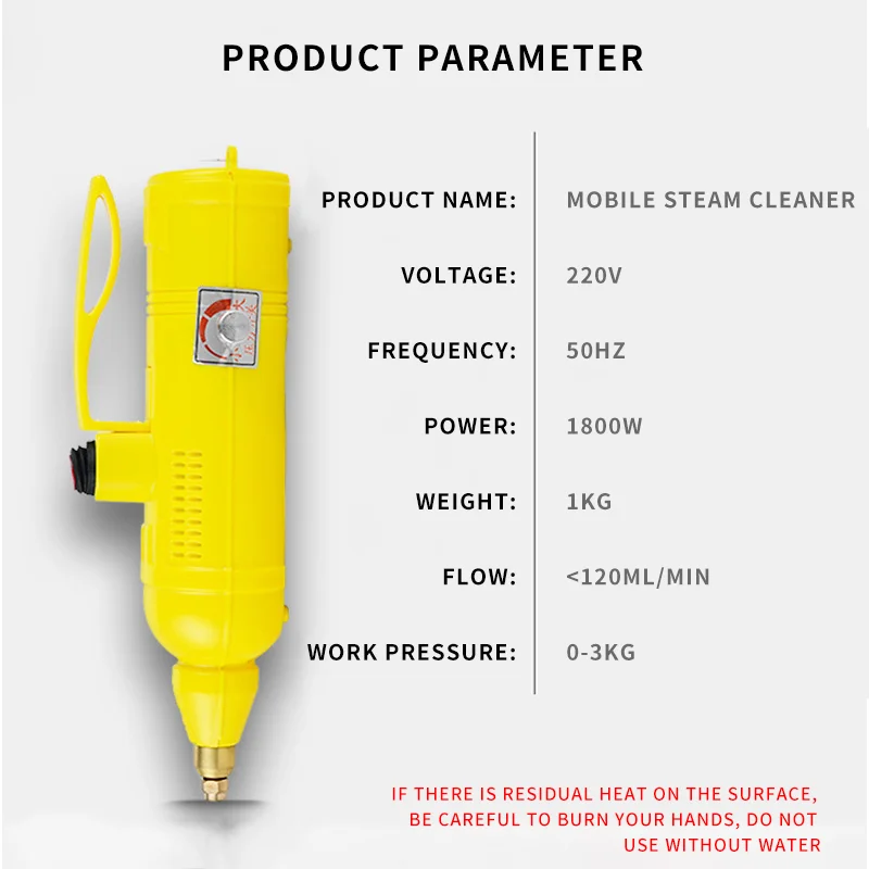 Household Mobile High Temperature Sterilization Steam Cleaner Fast-Heat Handheld Steamer Cleaning Machine