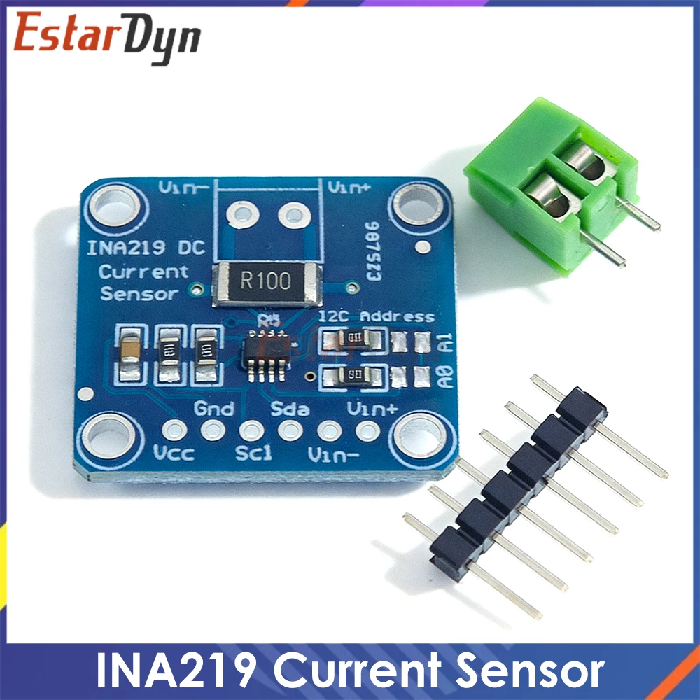 INA219 Bi-directional DC Current Power Supply Sensor SOT23 Breakout Module DIY 3V-5V IIC I2C Power Monitoring Sensor Module