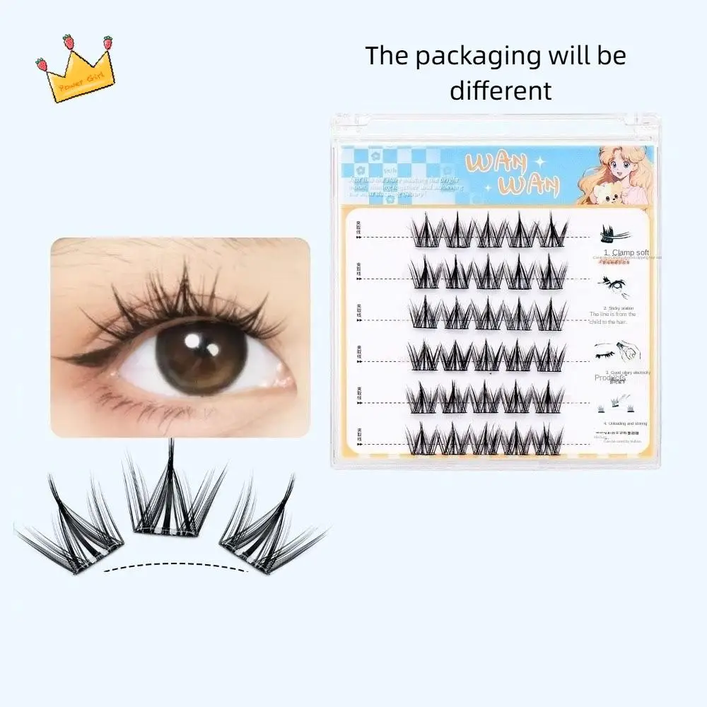 Zoete zelfklevende wimperclusters DIY make-up zelfklevende valse wimpers Individuele langdurige valse wimperclusters Dames/meisjes