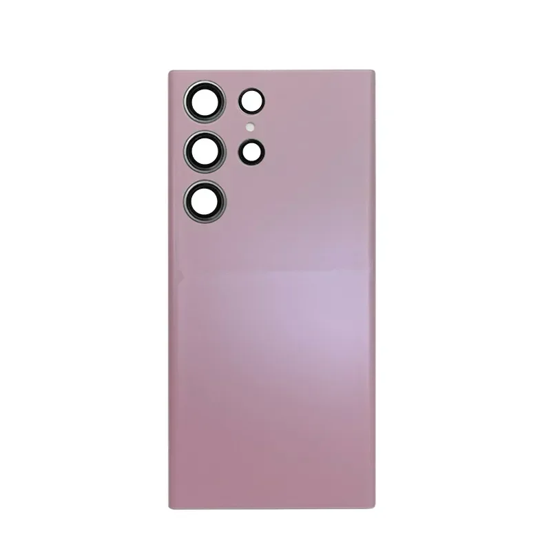 S23Ultra الإسكان لسامسونج غالاكسي S23 الترا 6.8 "زجاج البطارية الغطاء الخلفي إصلاح استبدال باب الهاتف الخلفي + عدسة الكاميرا