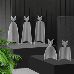 300pcs/bag Matte Nail Tips Half Cover False Nails Flexible Square Coffin Oval Fake Nail Extension System