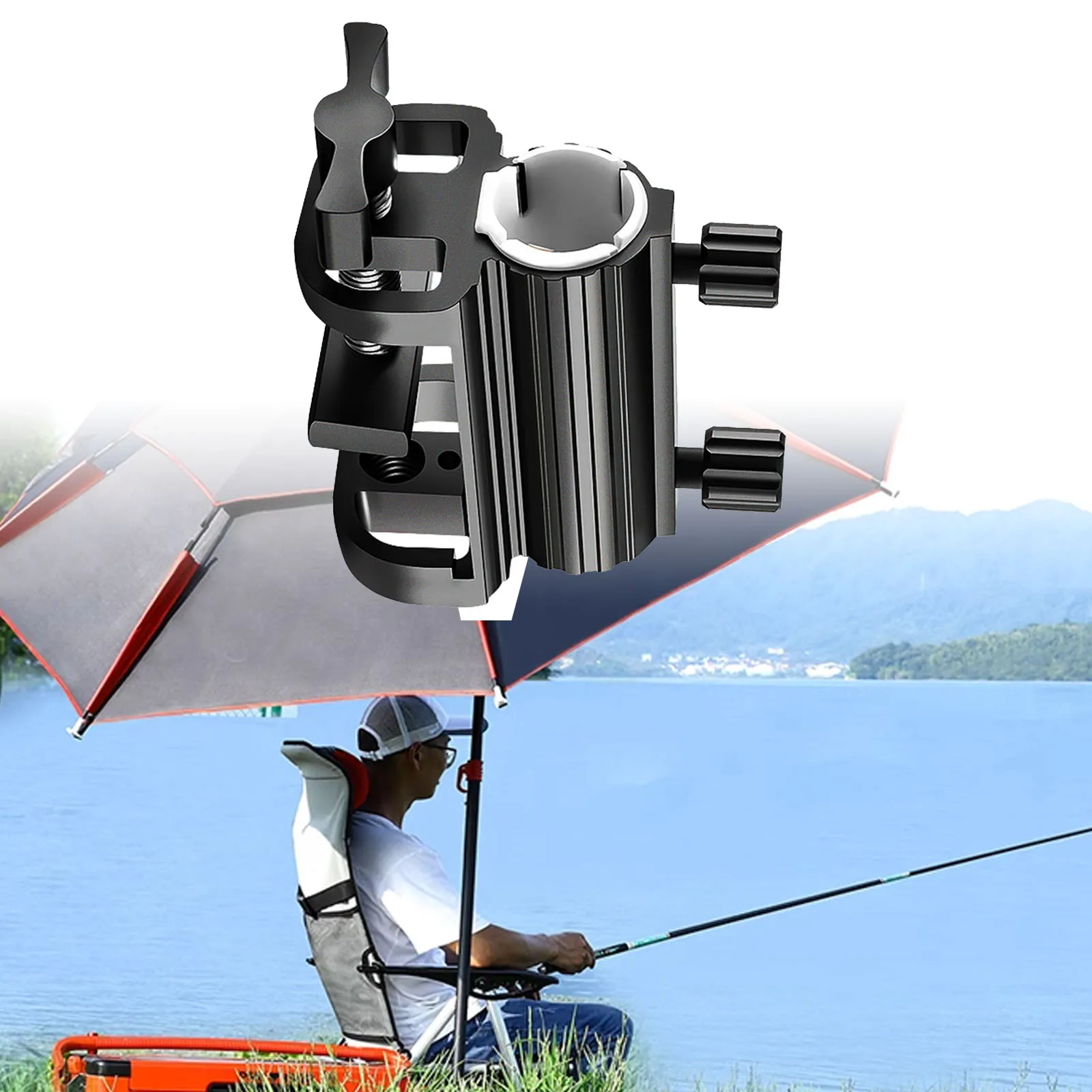 Fishing Chair Umbrella Stand Portable Universal Umbrella Bracket Fixed Clip for Patio Table Camping Fishing Chair Outdoor Chair