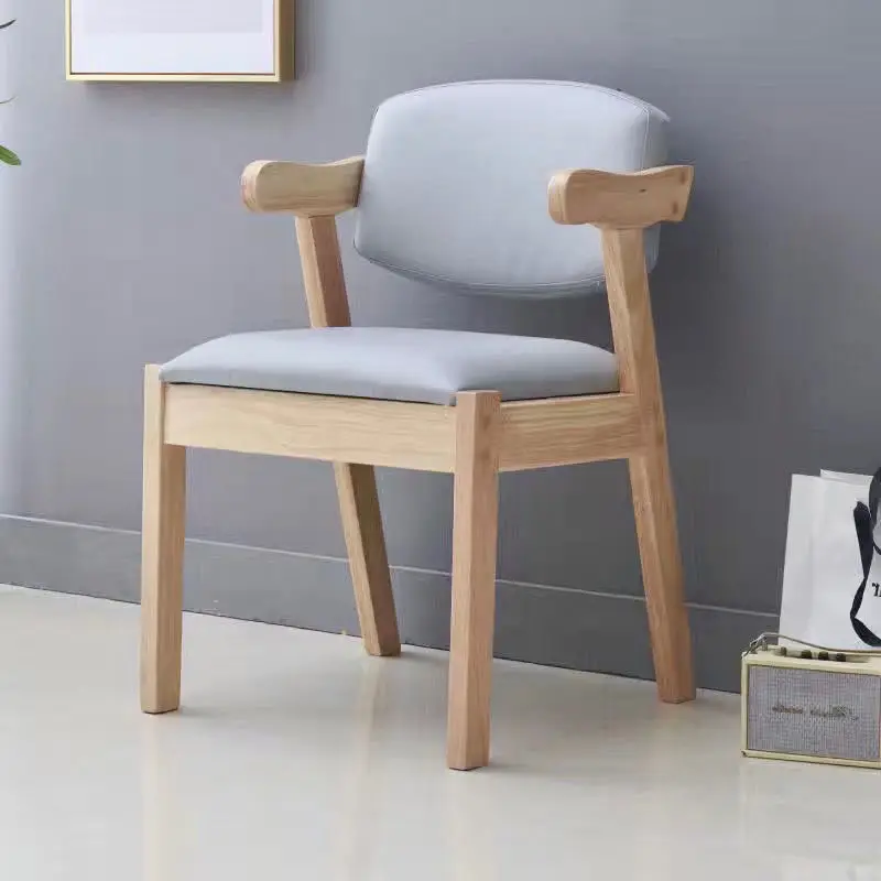 Accent Living Room Chairs Wooden Portable Mid Century Modern Dining Room Armchair Garden Sillones Living Room Furniture MQ50KT