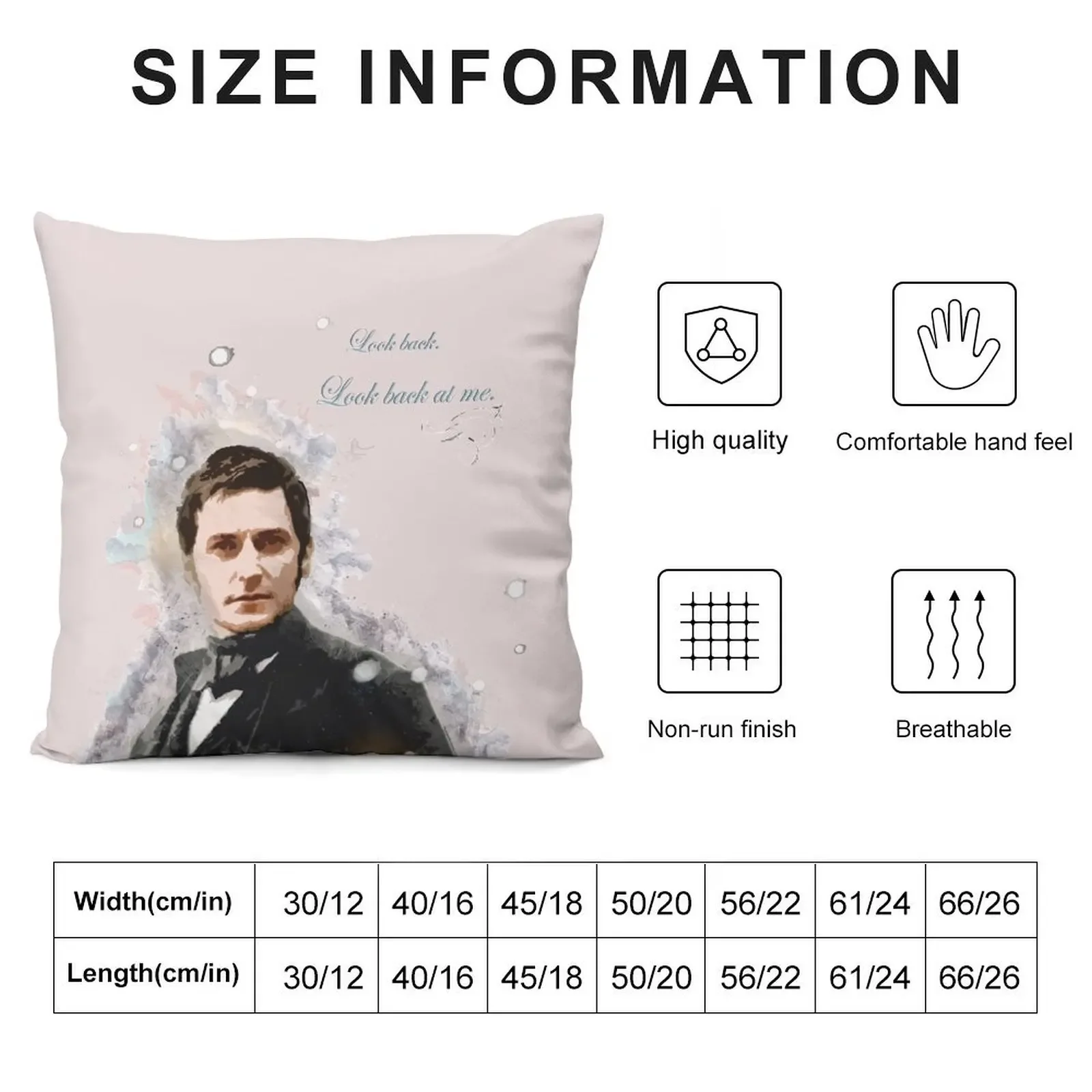 North and South quote - Mr Thornton - Richard Armitage Look Back at me - 2. Throw Pillow anime girl pillow