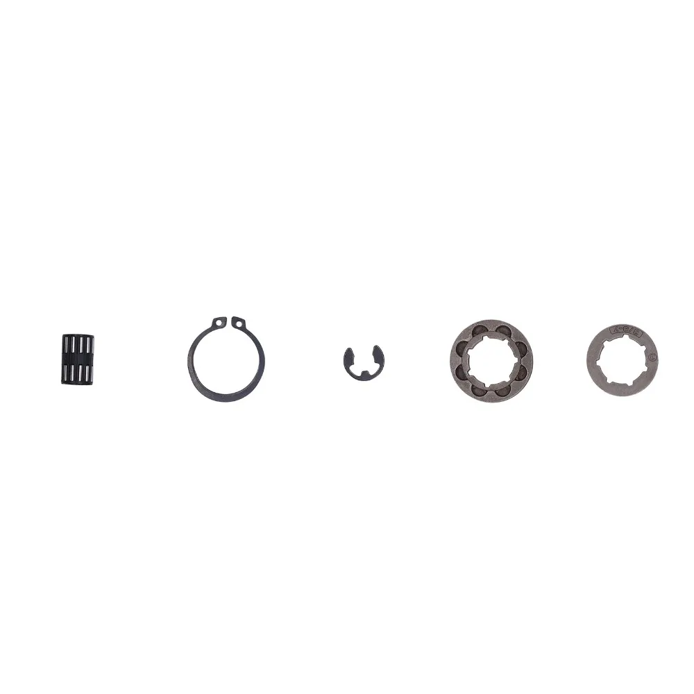 Silver Clutch Drum Kit Round Compact Rim Sprocket Kit Iron Easy to Install for Stihl 038 MS380 1119 0007 1003