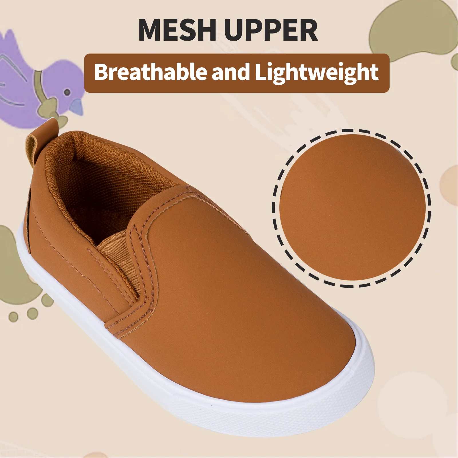 Boys Brown Shoes Kids Loafer Flats Shoes House Shoes Indoor Outdoor Non-Slip Home Toddler Boys for Walking Shoes