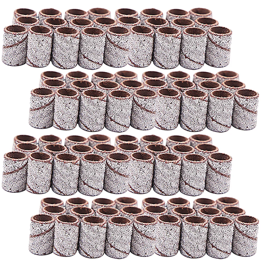 100Pcs Sanding Ring Nail Accessories Electric Drill Bits Manicure Pedicure Polisher Sanding Band Nail Polishing Band