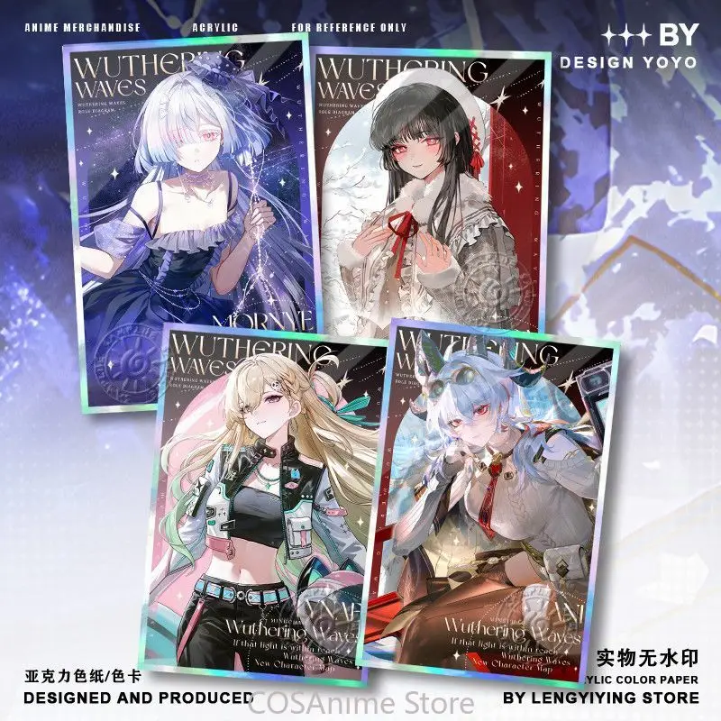 

Wuthering Waves CHISA Kawaii Anime Game Cosplay Acrylic Coloured Paper Desk Stand Fans Collection Card Xmas Gift