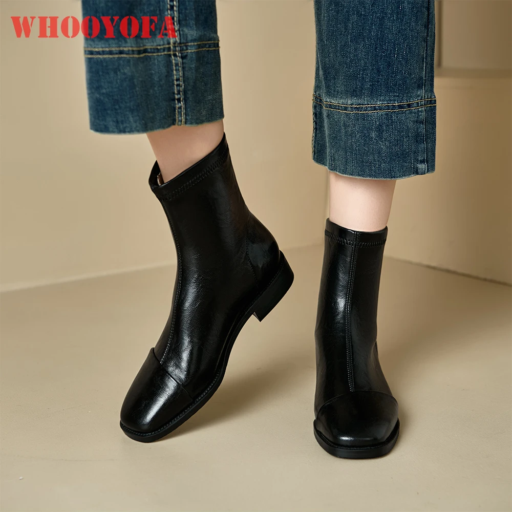 

2025 Новые осенние милые коричневые черные женские ботильоны на низком массивном каблуке 3 см, офисные женские туфли плюс маленький большой размер 11 32 43 46