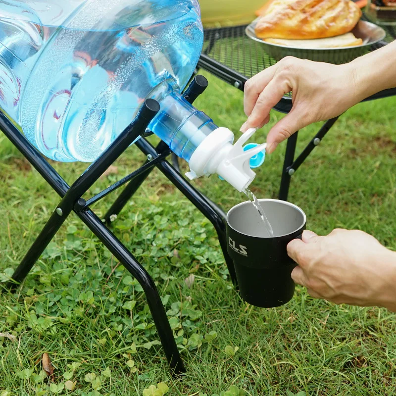 Outdoor Camping Bucket Holder Folding Water Barrel Holder Folding Waterer Bucket Stents Portable Bottled  Water Support