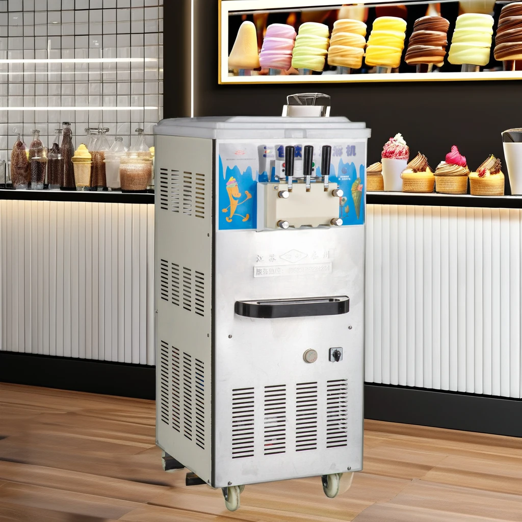 

China Factory Automatic Commercial 20~55L/h 3 Flavor Soft Ice Cream Machine