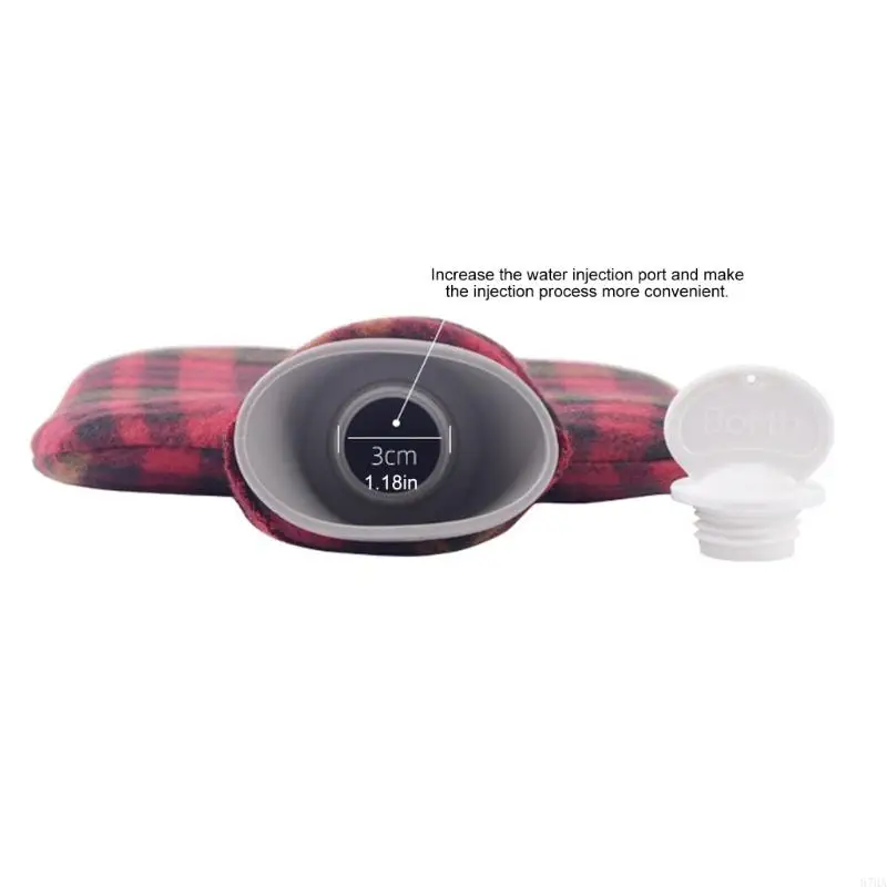 Checkered Hot Water Bottles Elastic Closure Leak Proof Rubber Inner Liners Portable Thermal Therapy For Home Office Travel 87HA
