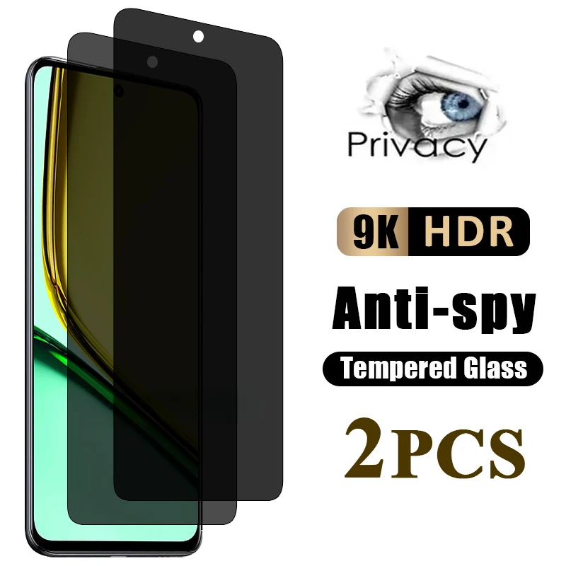 2Pcs Anti-Spy Privacy Screen Protector For Realme C67 C51 V50s V30 V20 Tempered Glass For Realme GT5 GT3 GT2 Pro GT Master Film