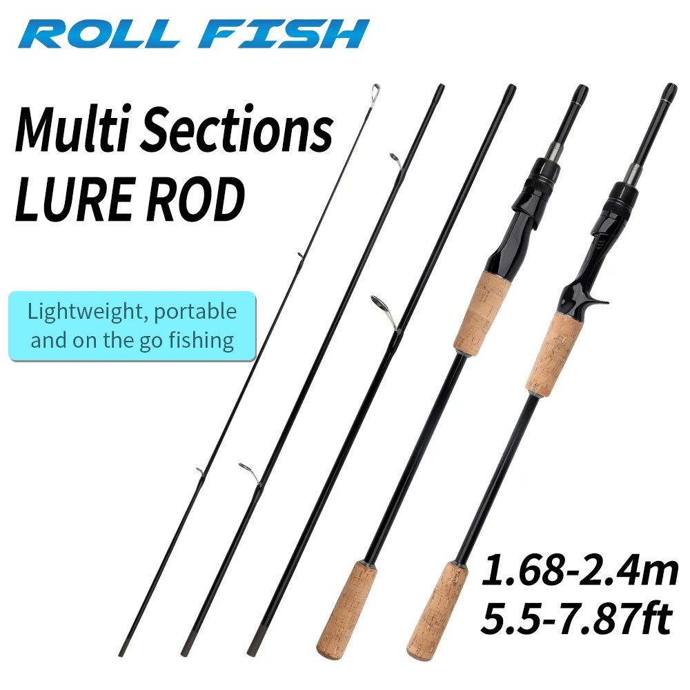 

Удочка ROLLFISH SK, многосекционная (4-5 секций), портативная, для путешествий, спиннинговая/кастинговая, с удобной рукояткой, для лески 10-24lb