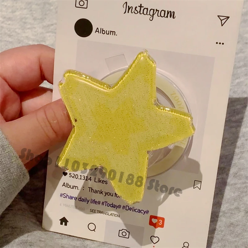 

Корейский милый мультяшный блестящий звездный магнитный держатель Grip Tok Griptok, подставка для телефона, поддержка iPhone, Pad Magsafe Smart Tok