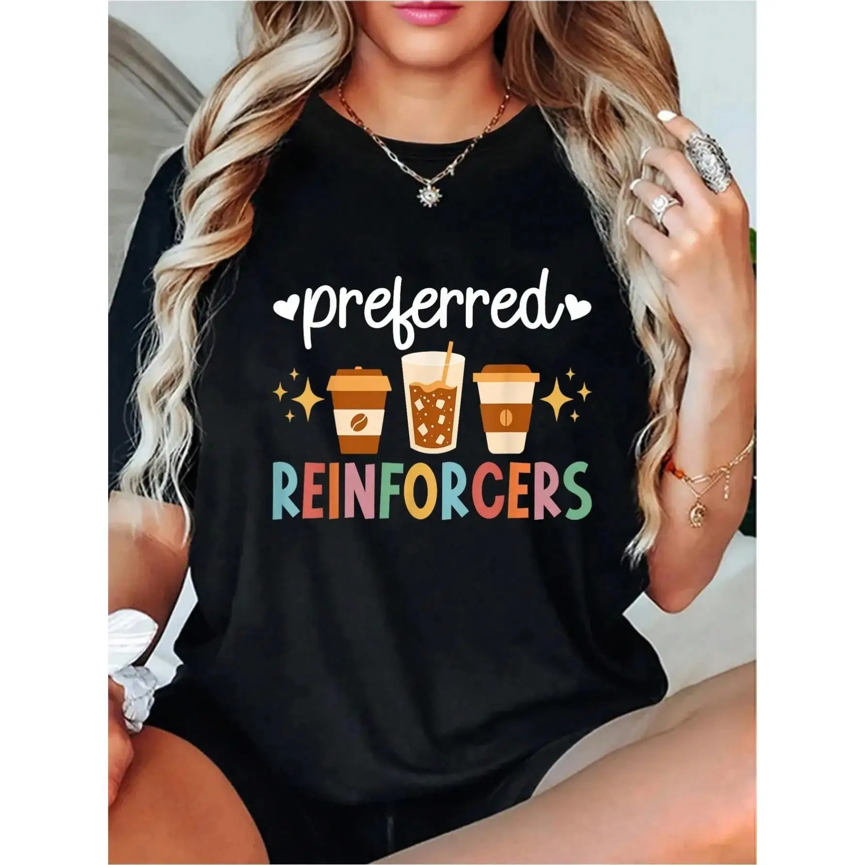 

Trendy and Caffeine - Loving T - Shirt: Flaunt Your Favorite Beverages with "preferred REINFORCERS"