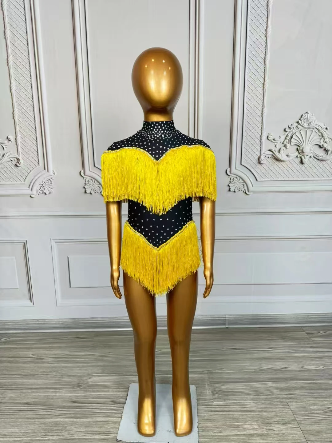 

Stage Performance BodysuitChildren Festival Outfit Cheerleaders Dancer LeotardChild One Piece Short Jumpsuit D210
