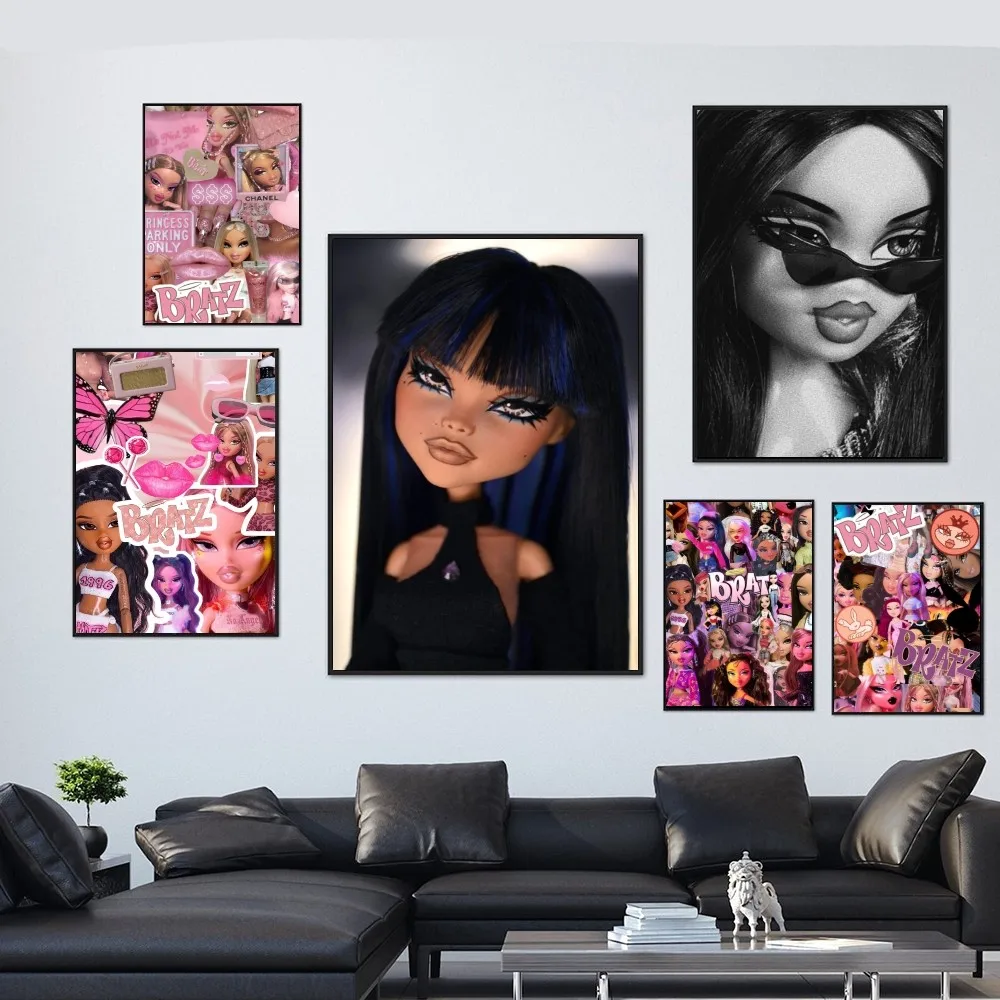 High Quality Print Poster Paper Waterproof Sticker Bratz Doll Classic Anime Home Living Room Bar Wall Painting Decoration