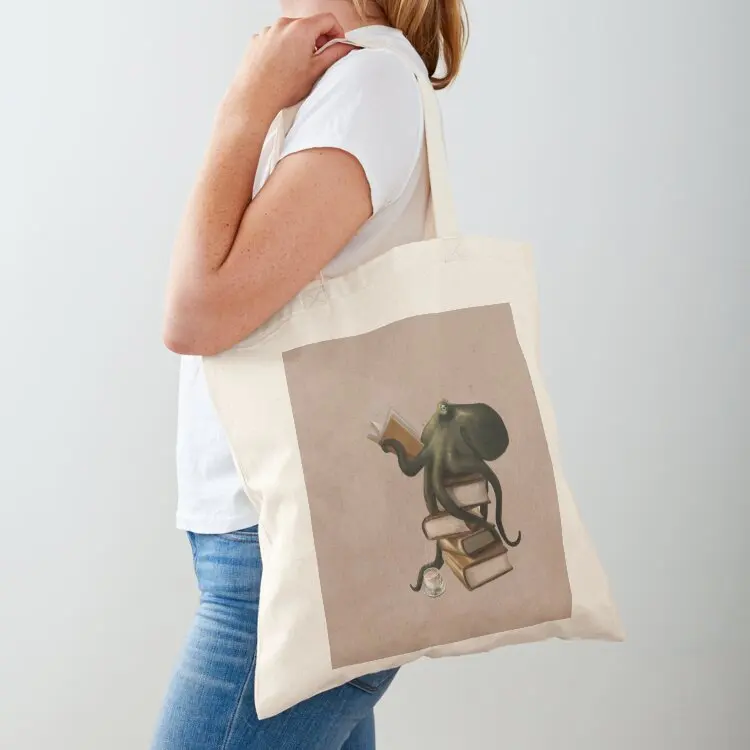 

Well-Read Octopus Tote Bag tote bag custom Big bag women reusable shopping bags Custom