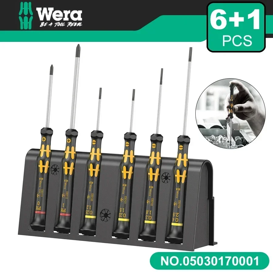 

WERA Precision ESD-safe Micro Screwdriver Set for Slotted and Phillips Screwdrivers 1578 A/6 Hand Toolsprtool 05030170001 6 PCS