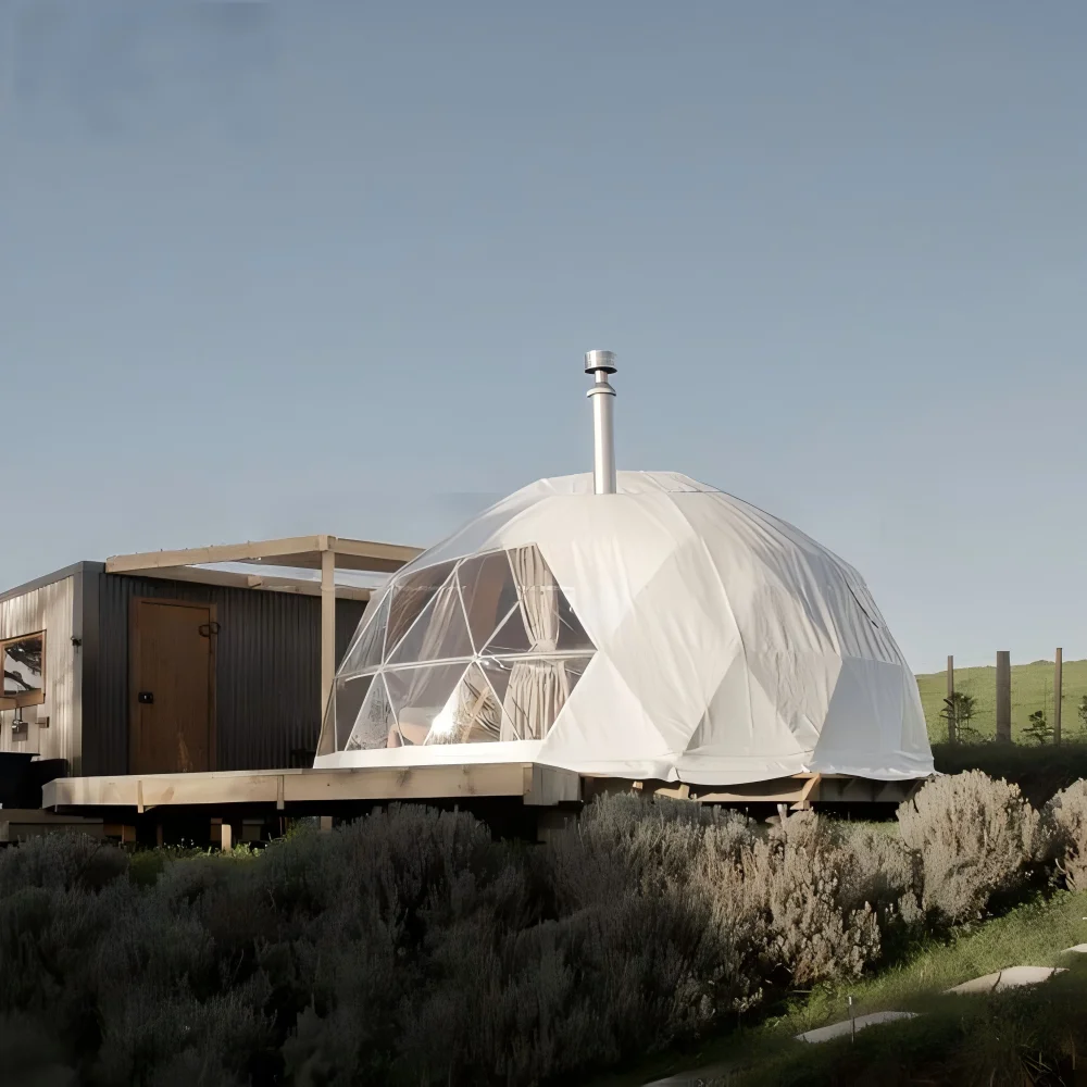 

Outdoor Camping Spherical Igloo Dome House, Custom Four Season Glamping Dome Tent With Bathroom For Hotel