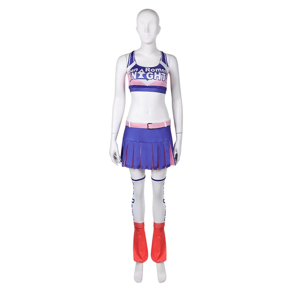 Juliet Lollipop Anime Chainsaw Cosplay Starling Costume Adult Women Cheerleading Vest Skirt Outfits Halloween Carnival PartySuit