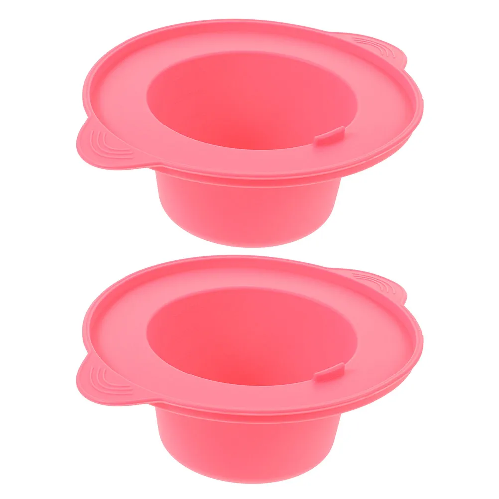 

2pcs Silicone Pot Insert Hair Removal Reusable Warmer Liner Bowl Big Capacity Even Heating Melter Home Use Wax Kit For Women Wax