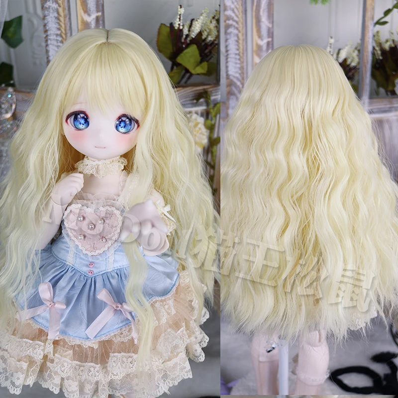 Noodle Curly Hair 1/3 Bjd Wig High Temperature Silk Material Doll Wig for MDD Imomodoll BJD DIY Dress Up Dolls Accessories