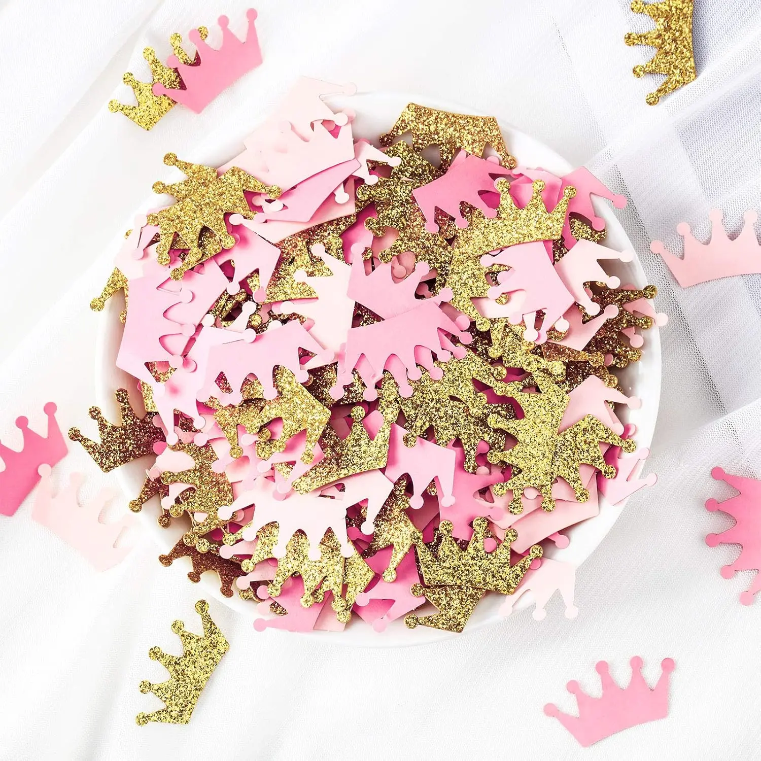 100 Stück Kronen-Konfetti, Tischdekoration für Geburtstagsfeiern, Konfetti für Babypartys – Detail 3