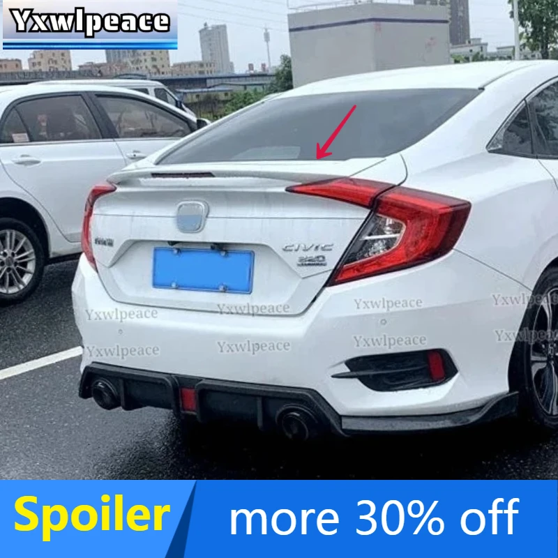 

For Honda Civic 10th Generation Sedan 2016 2017 2018 2019 ABS Material Unpainted Color Rear Trunk Lip Spoiler Car Accessories