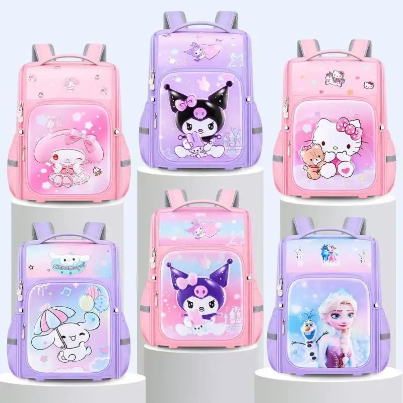 

Cute Sanrios Hello Kittys My Melody Children Schoolbag Spinal Protection High-Capacity Good-Looking 2025 New Model Backpack Gift