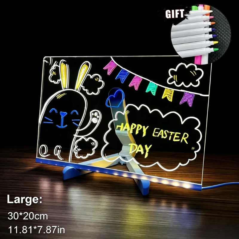 2026-nova-lousa-de-mensagens-em-acrilico-iluminada-reutilizavel-quadro-de-desenho-luminoso-diy-lampada-de-mensagens-noturna-infantil-com-7-canetas-coloridas