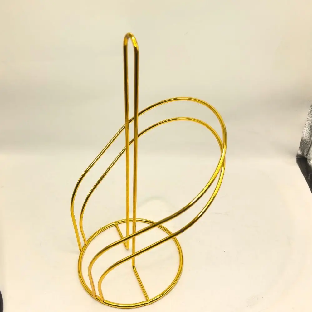 

Держатель для бумажных полотенец Black Gold с усиленным основанием, железная подставка для рулонных полотенец, элегантный дизайн, нескользящий держатель для туалетной бумаги