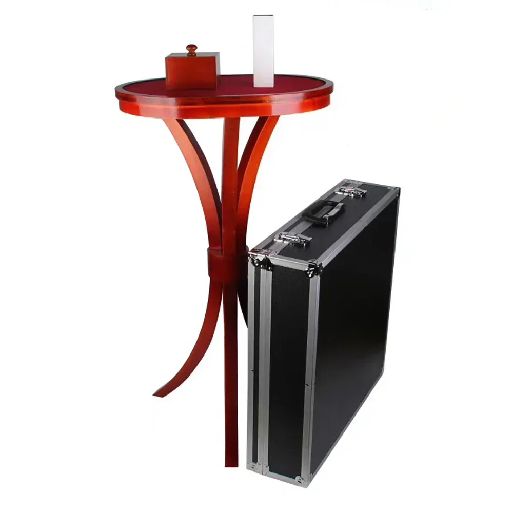 

Delux Oval Trinity Floating Table with Anti Gravity Box Vase Magic Tricks Magician Stage Illusions Gimmicks Floating Fly Table