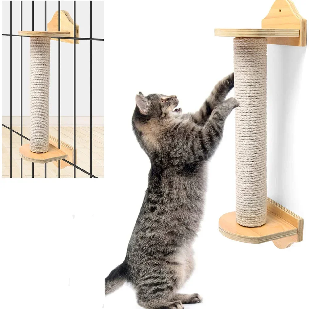 Wall-mounted Scratching Post for Cat,Scratch Column,Climbing Frame,Pet Toys,Scratching Board, Kitten Scratcher, Sisal Tree, 53cm