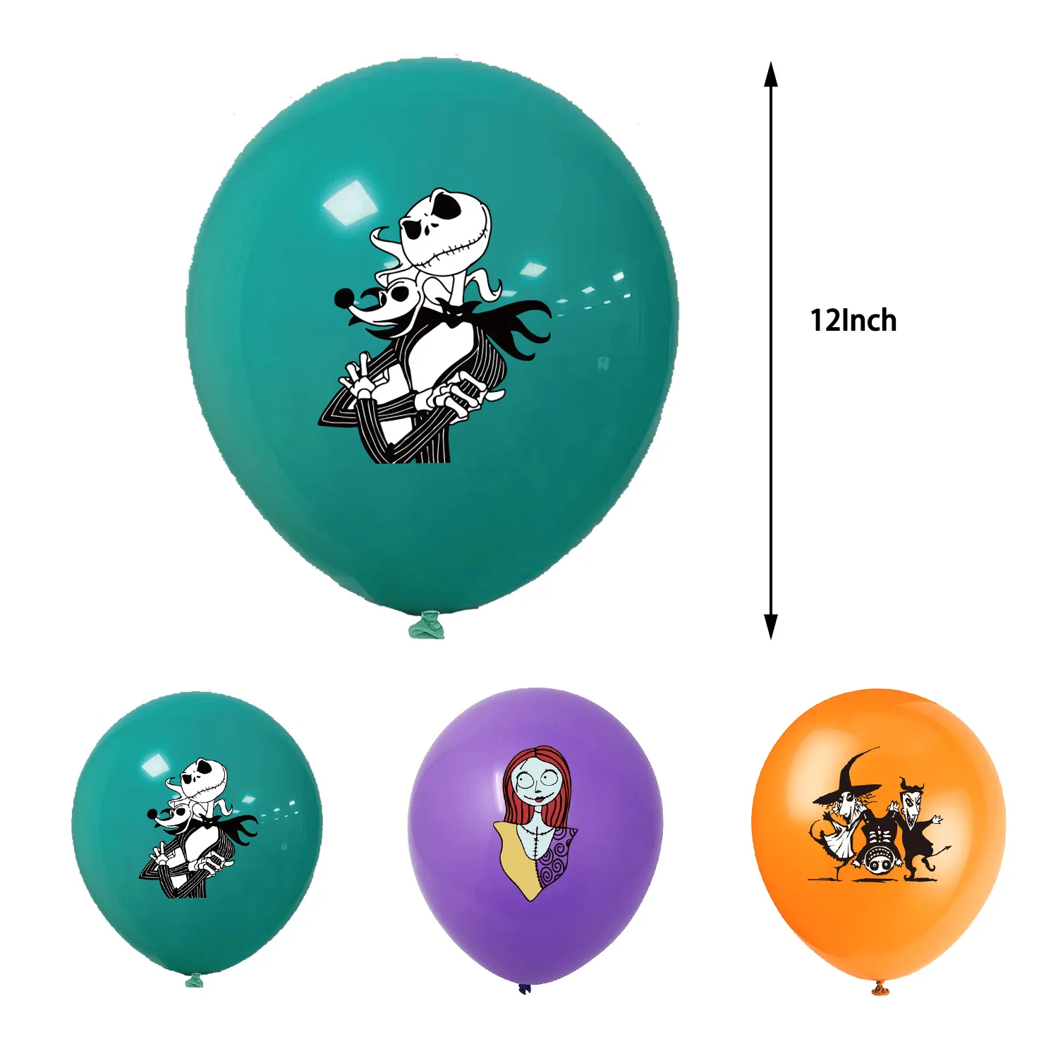Halloween-Weihnachts-Albtraum-Dekorationen für Geburtstagsfeiern, Papier-Tischware, Hintergrund, Ballons, Babyparty, Kindergeschenke ﻿ – Detail 5