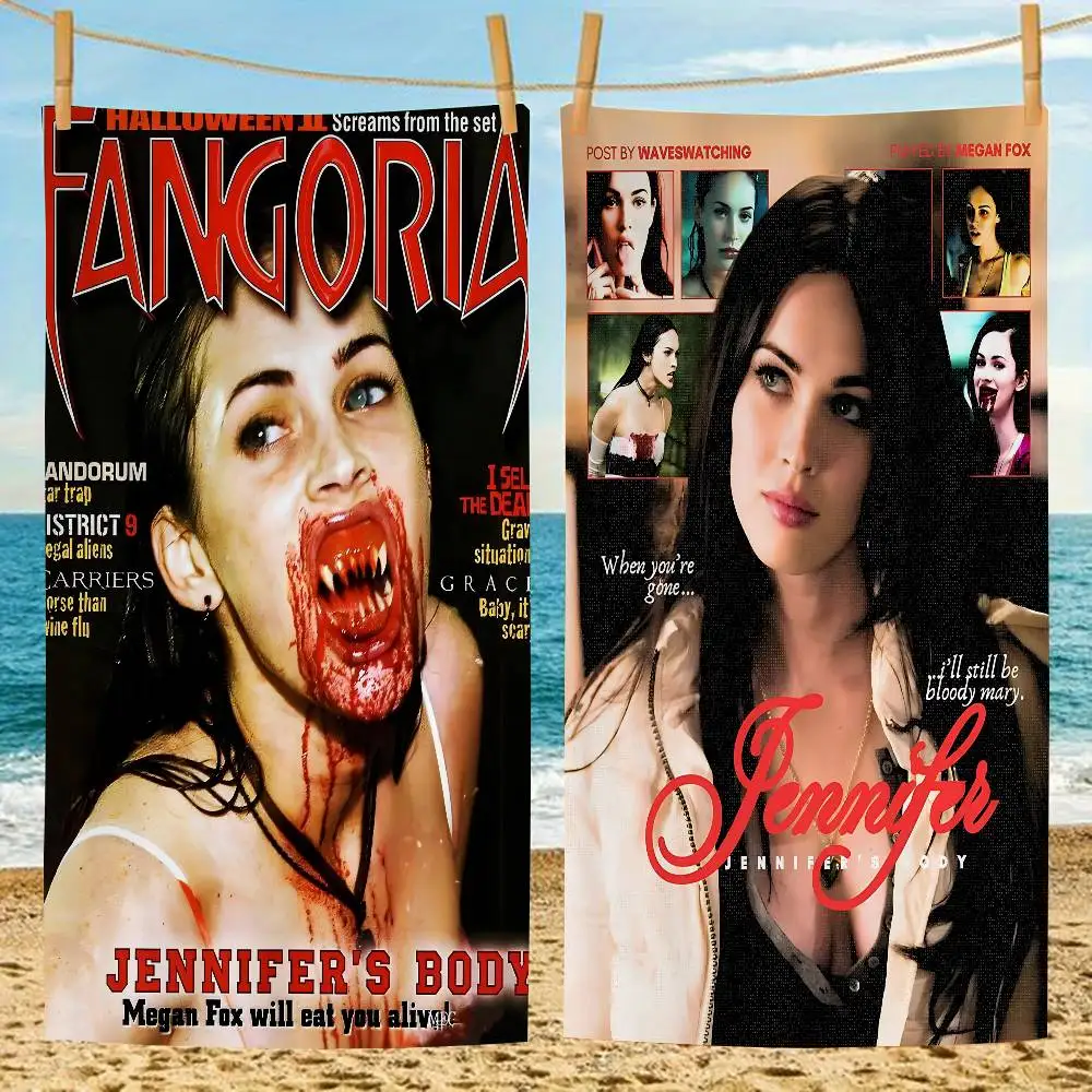 Pop Movie Jennifer Body Microfiber Printed Beach Towel Mountain Climbing Yoga Beach Swimming Running Absorbent Soft Towel