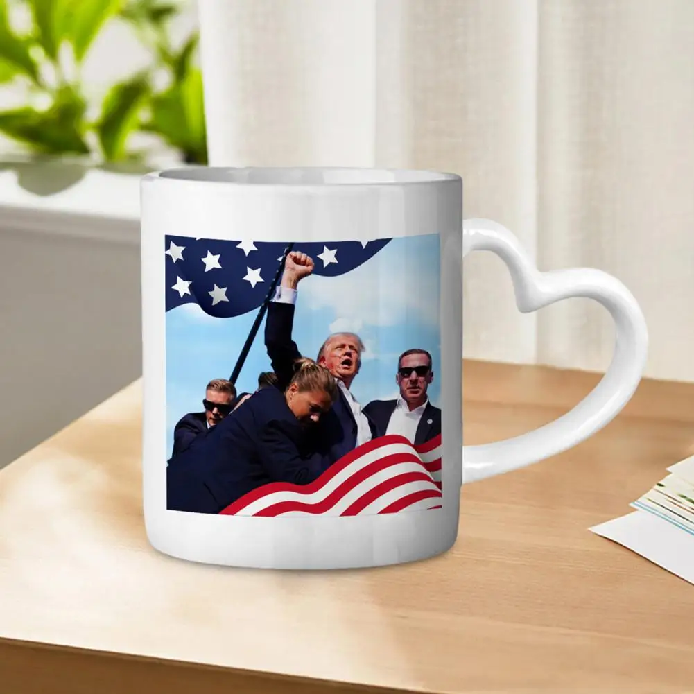 American President Themed Mug Support President Ceramic Trump Coffee Mug Durable Drinkware Gift for Men Women Indoor for Events