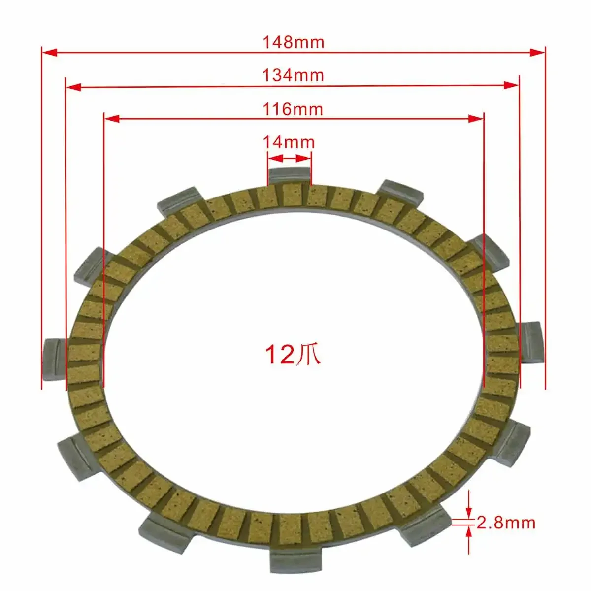 5pc Clutch Plate Set For Yamaha XV250 Route 66 1988-1990 Virago 250 1995-2007 V-Star 2008-2018 Motorcycle