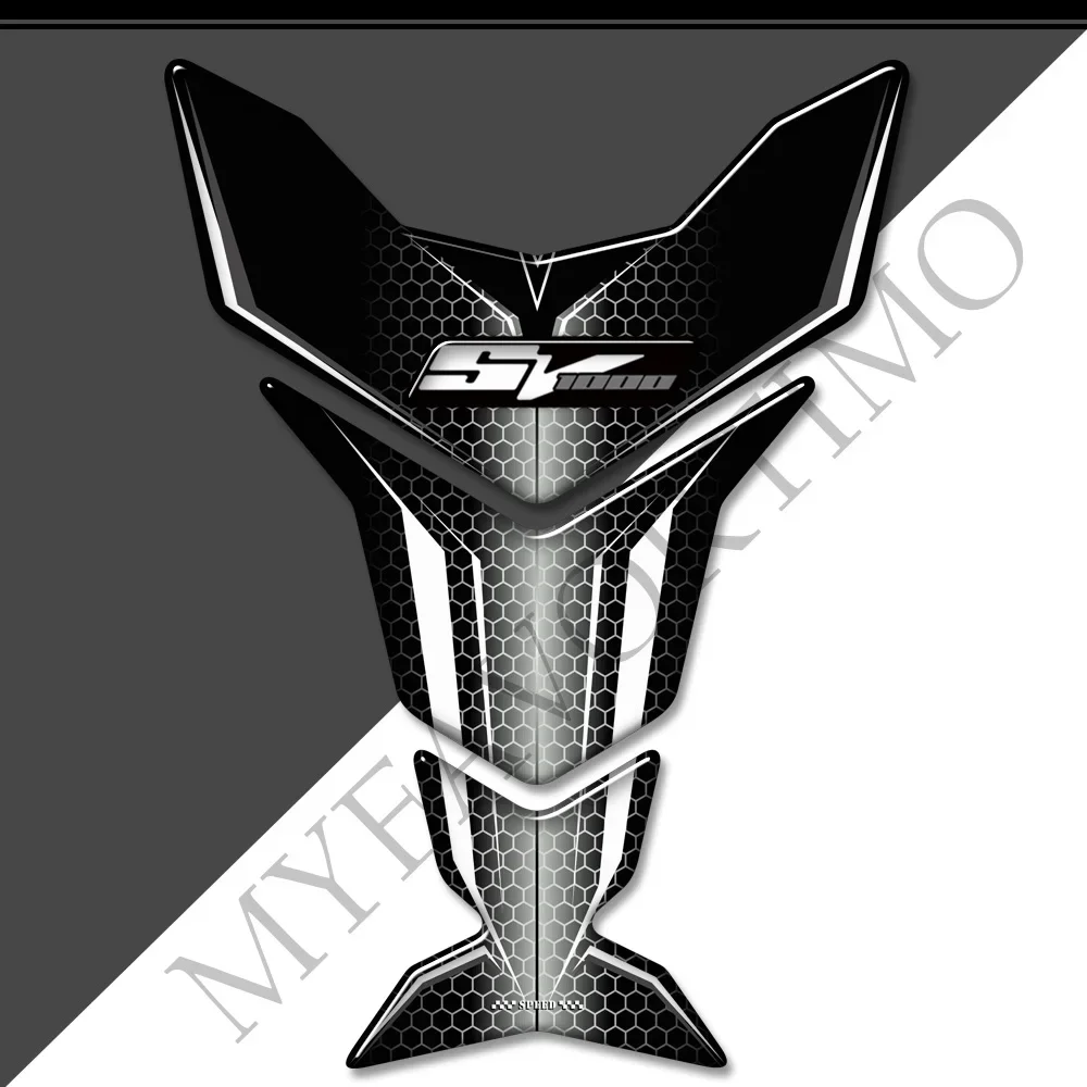 For Suzuki SV1000 SV 1000 S Tank Pad Fuel Knee fishbone Stickers Decal Protector Emblem Badge Logo