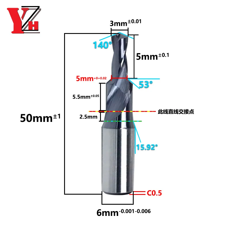 Customized Step CNC Drilling Tools Coated Screw Hole Chamfering Cutting Tool