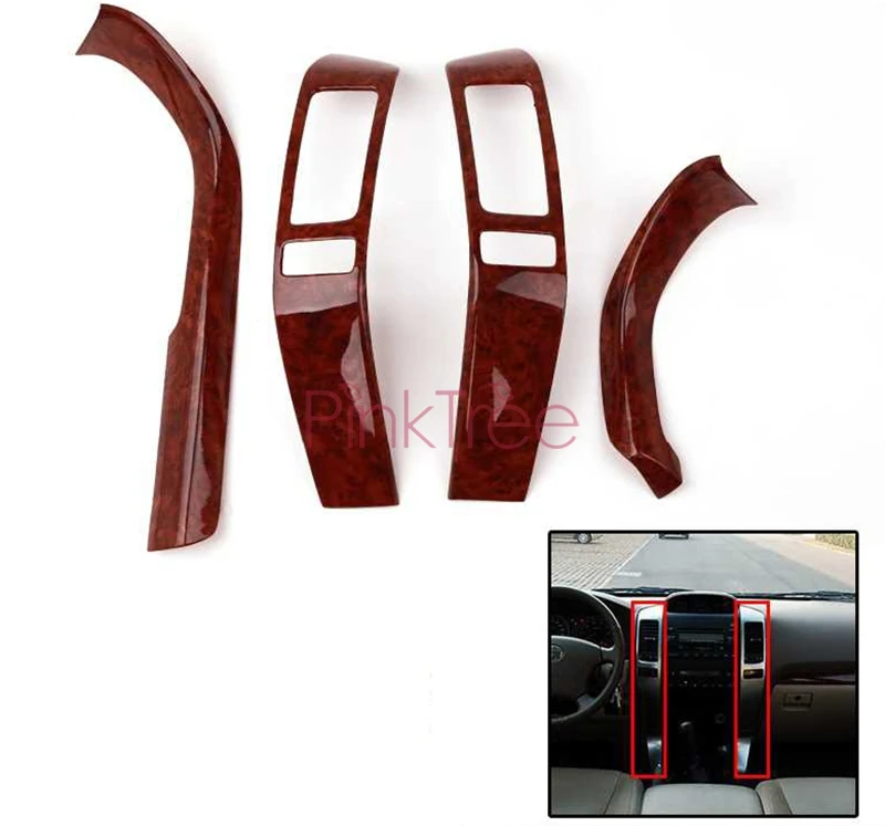 Car Interior Accessories Wood Color Cover Trim Decoration For Toyota Land Cruiser 120 Prado FJ120 2003 4 5 6 7 2009