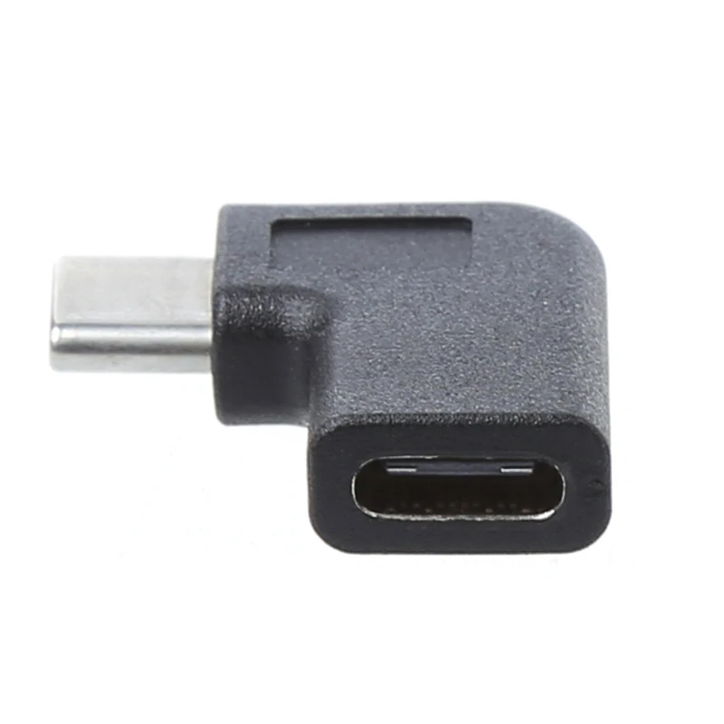 Adaptador convertidor de USB-C macho a hembra, USB 3,1, ángulo recto de 90 grados, tipo C