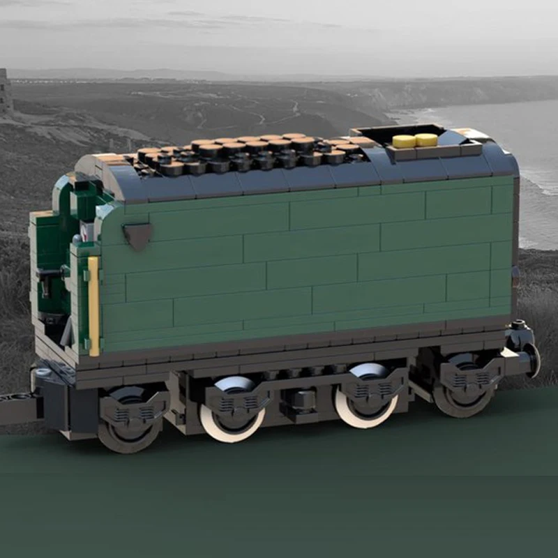 Модель городского автомобиля MOC, строительные кирпичи, изумрудный ночной класс A2, локомотив, модульная технология, подарки, праздник, сборка, детский игрушечный костюм